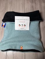 Cashmere Neck Warmer Seafoam green/Black