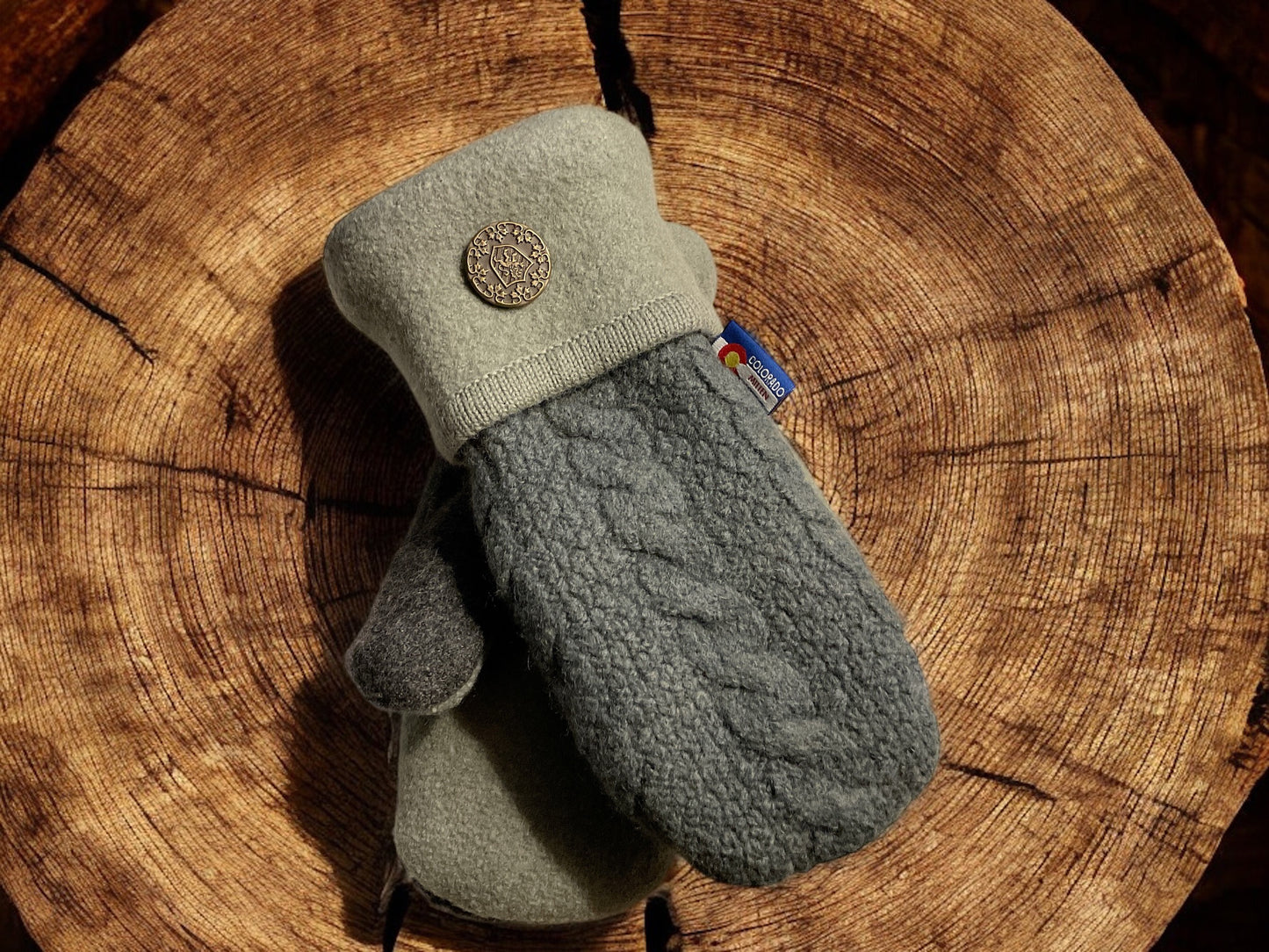 Women's Large Mittens Green