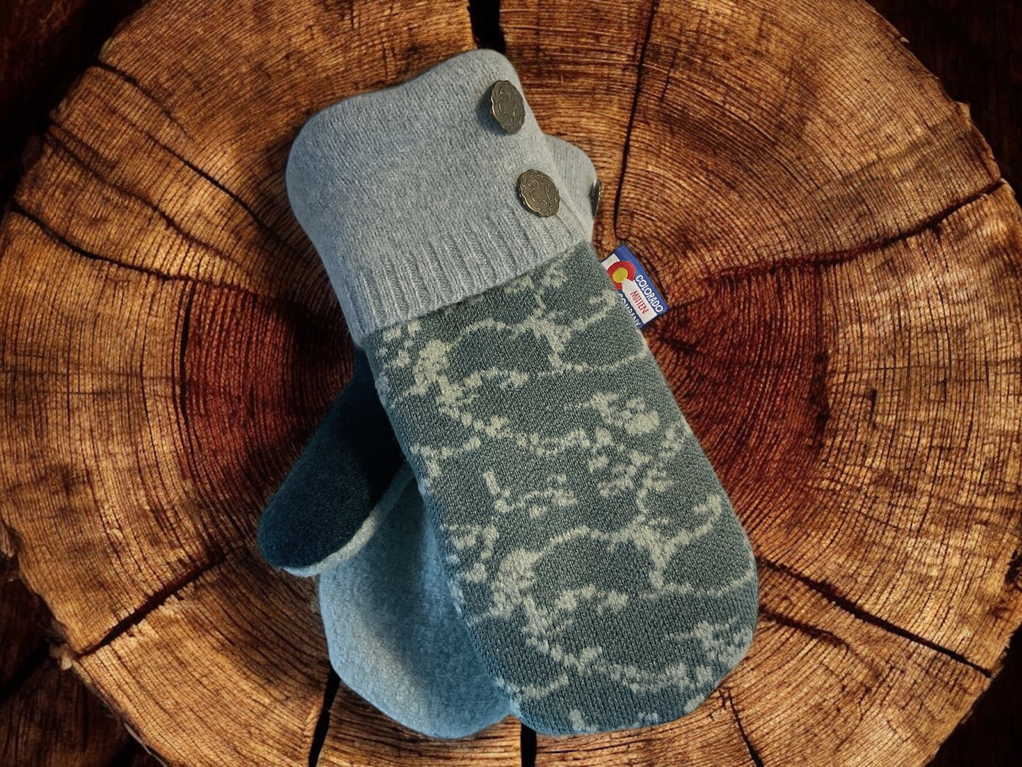 Women's Large Mittens Green