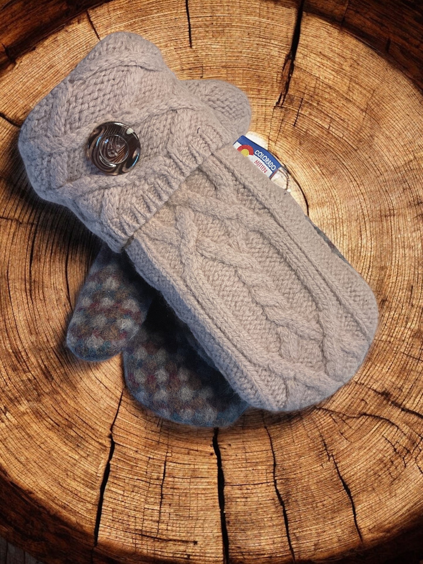 Women's Large Mittens Mauve