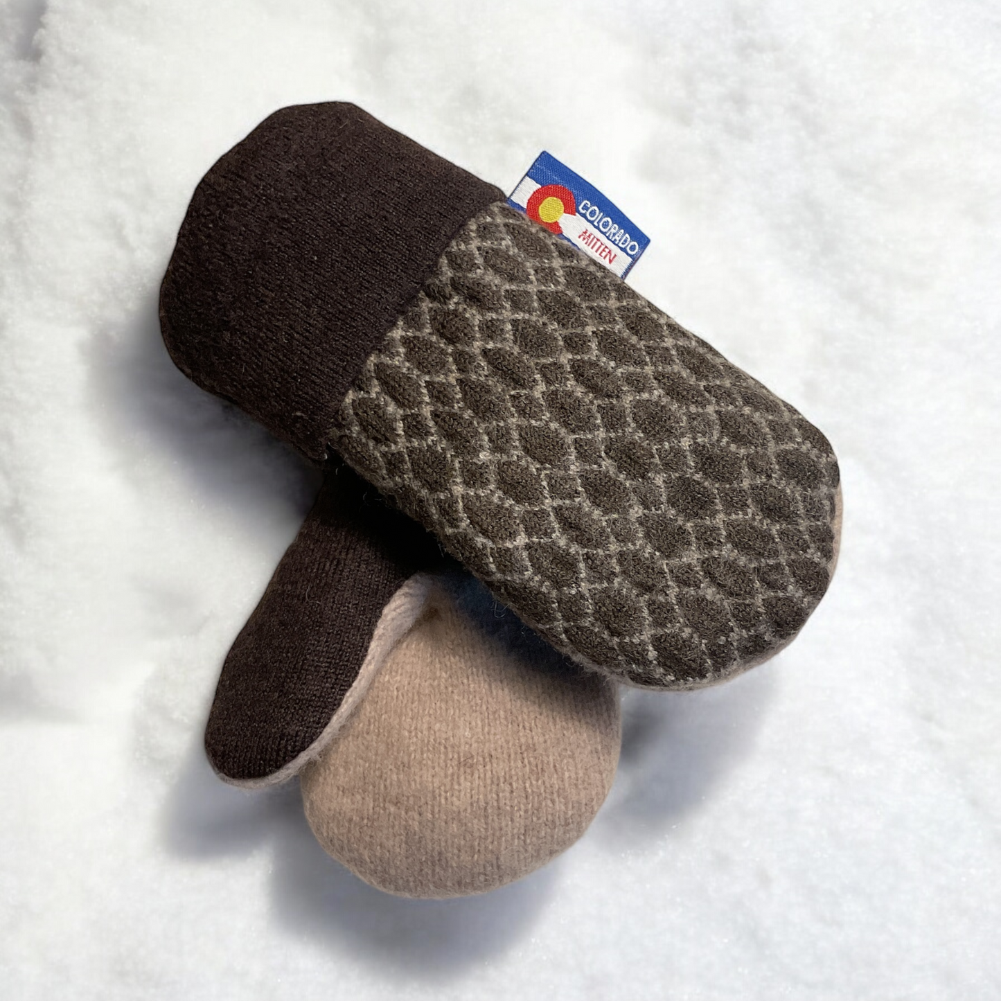 Toddler Mittens Tan/Brown