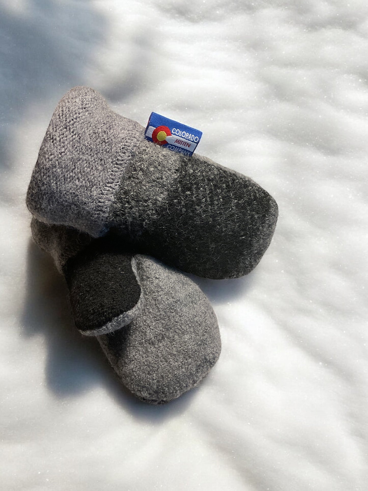 Toddler Mittens Black/Gray