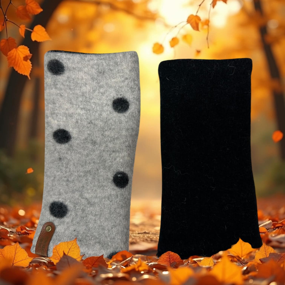 Cashmere Reversible Fingerless Mittens