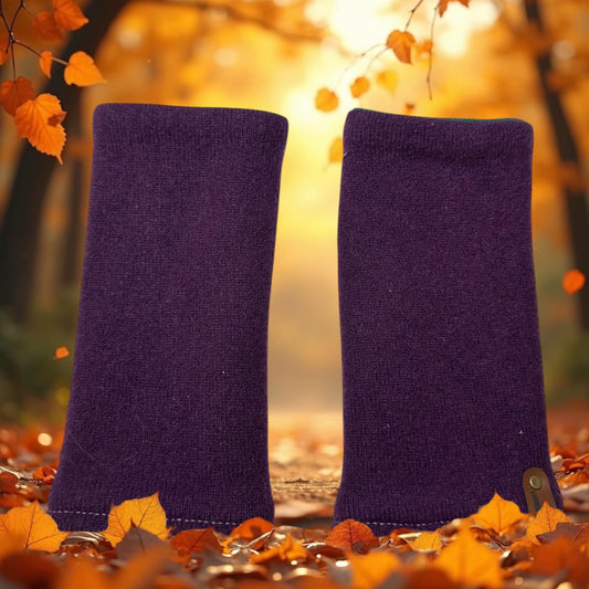 Cashmere Reversible Fingerless Mittens