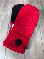 Women's Large Mittens Red/Black
