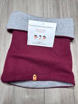 Cashmere Neck Warmer  Maroon/Gray