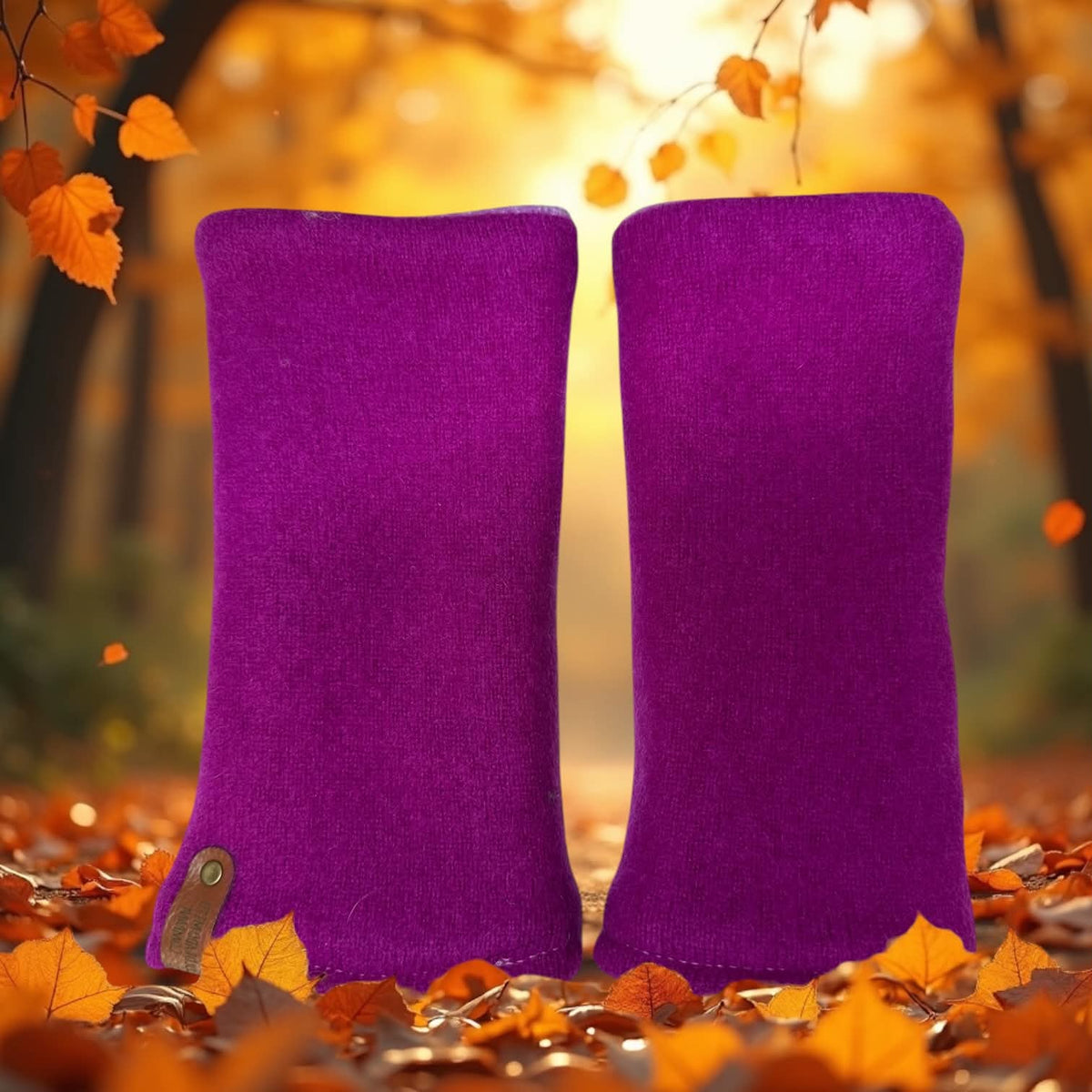 Cashmere Reversible Fingerless Mittens
