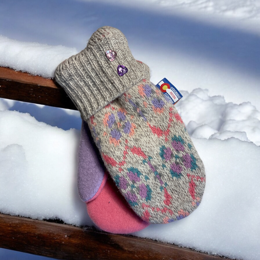 Women's Regular Mittens  Pink/Purple