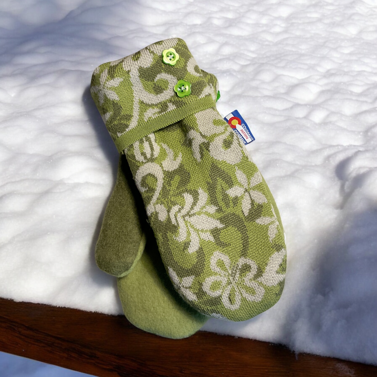 Women's Regular Mittens  Green