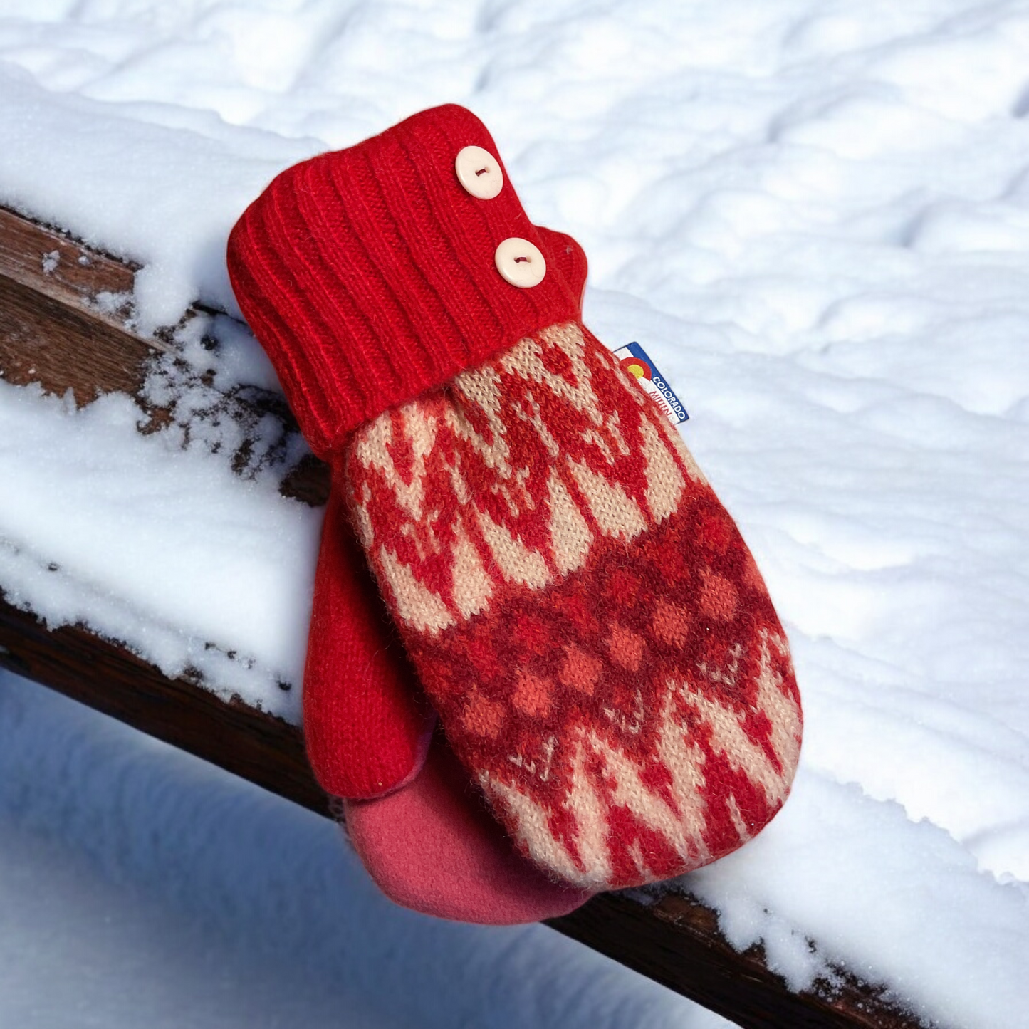 Women's Regular Mittens Red/Pink