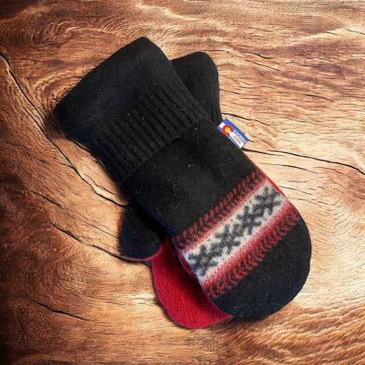 Men's Mittens Black/Red