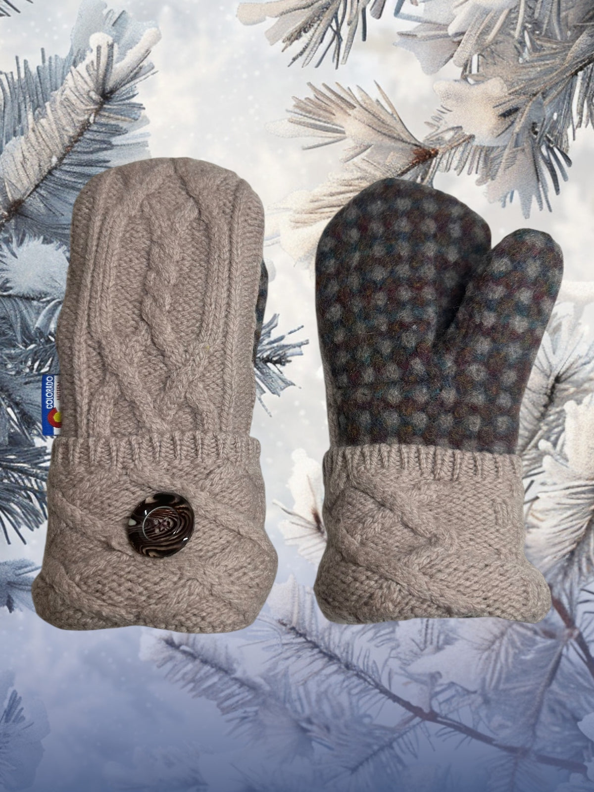 Women's Large Mittens  Mauve