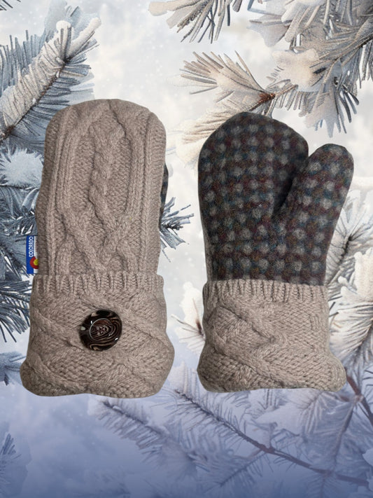 Women's Large Mittens  Mauve